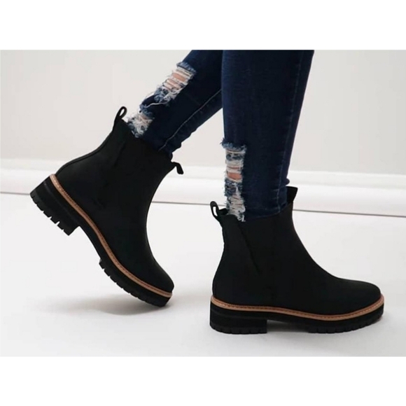 Antonio de Faria Black Suede Leather Chunky Chelsea Boots Size 8 - Picture 1 of 12